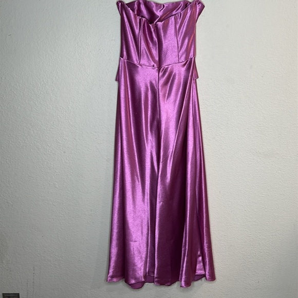 VTG Jessica McClintock Gunne Sax Prom Dress Rhinestone Satin Formal Pink 7/8 - Picture 6 of 13